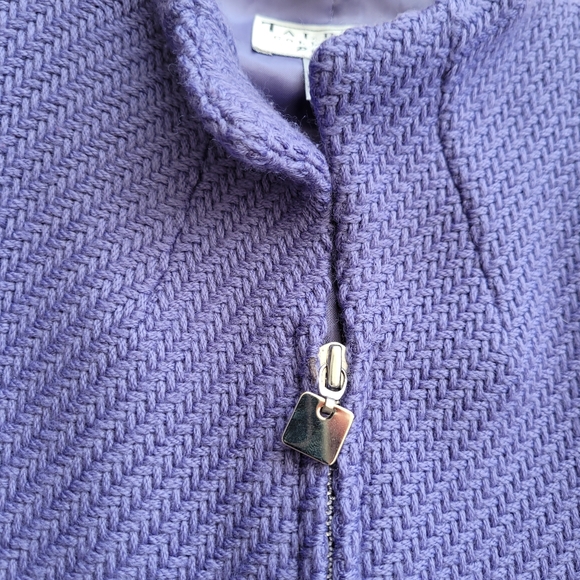 Talbots Collection Wool Jacket Wool Lined Purple Soft Zip Up 10P - Picture 4 of 15